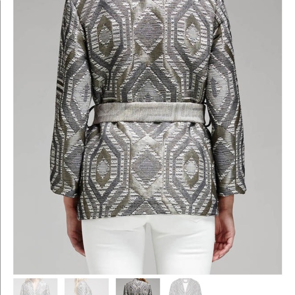 NWT IRO Bianza Kimono Style JKT Sz 38 BLK/Ecru/Sil - Picture 2 of 16